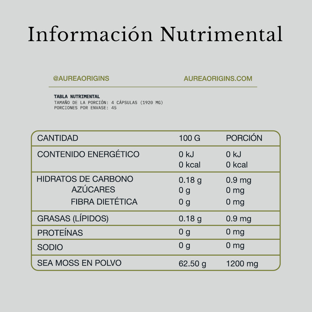 Sea Moss 180 capsulas
